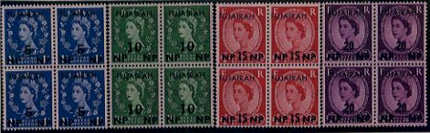 Overprints on blocks of 4